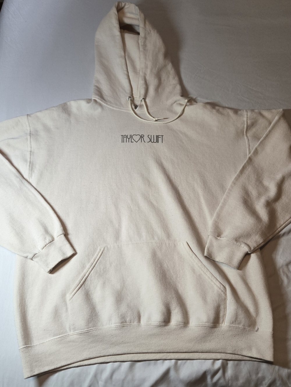 Taylor Swift Eras Tour Cream Oversized Hoodie In XL Has Some Pilling